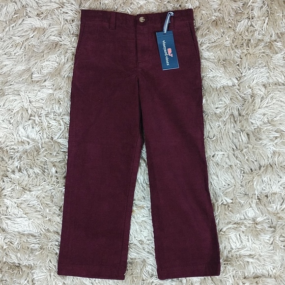 18 Vineyard Vines Boys Boys Breaker Corduroy Crimson Pants